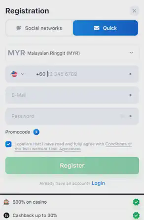 1win registration