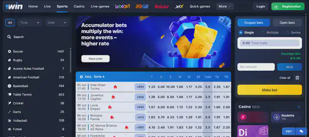 1win site